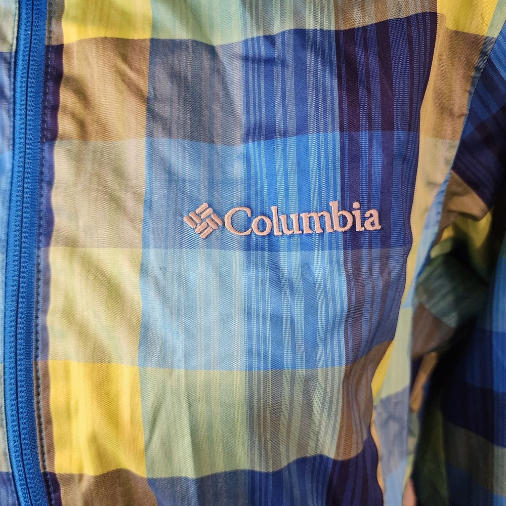 Columbia Women's Plaid Light Weight Windbreaker Waterproof Jacket Size Small - Picture 4 of 5